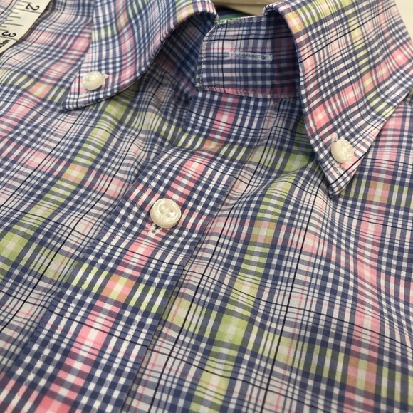 Tailorbyrd Men’s Pastel Plaid Multicolor Cotton Button Down Shirt Large - Picture 3 of 10